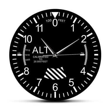 Classic Altimeter Round Wall Clock THE AVIATOR